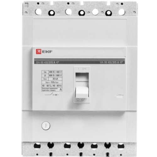 Автоматический выключатель ВА-99 400/315А 4P 35кА EKF | код. mccb99-400-315-4P | EKF 